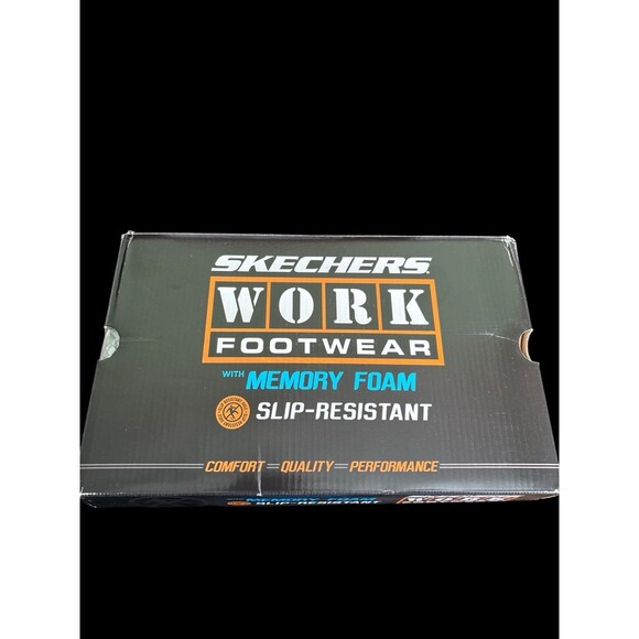 Skechers Work Emma Knit Slip Resistant Shoes Womens 7 Black Memory Foam 108284 - Picture 2 of 14